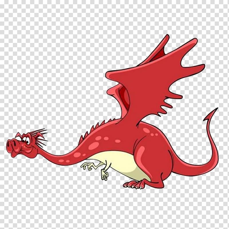 Dragon Cartoon Illustration, Fire-breathing dragon cartoon transparent background PNG clipart