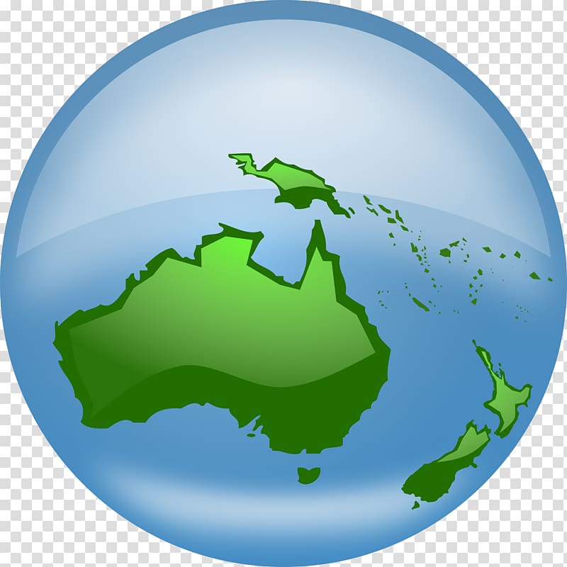 Oceania Globe , earth cartoon transparent background PNG clipart