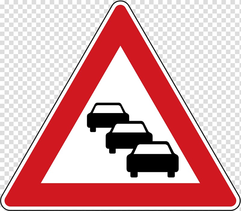 Traffic sign Roadworks Warning sign, traffic jam transparent background PNG clipart