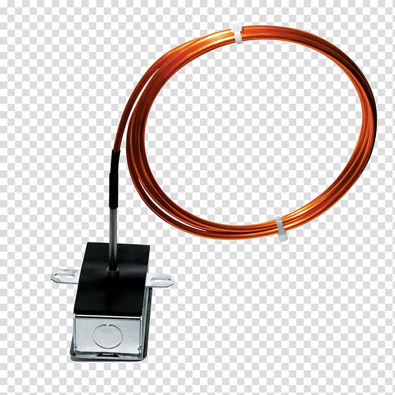 Resistance thermometer Sensor Thermistor Temperature coefficient, copper wire transparent background PNG clipart