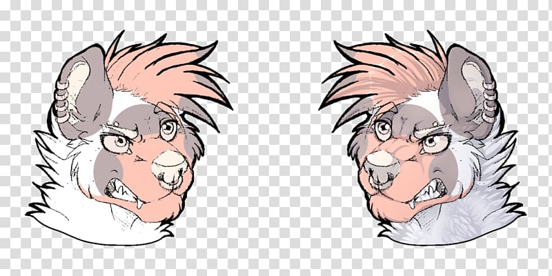 Drawing Head shot Hyena Art Furry fandom, hyena transparent background PNG clipart