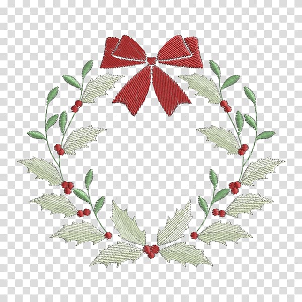 Christmas ornament Embroidery Garland Stitch Pattern, garland transparent background PNG clipart