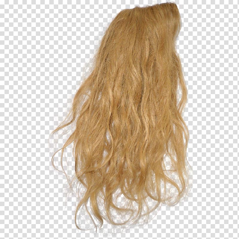 long blonde hair wig, Human hair color Wig Doll Jumeau, women hair transparent background PNG clipart