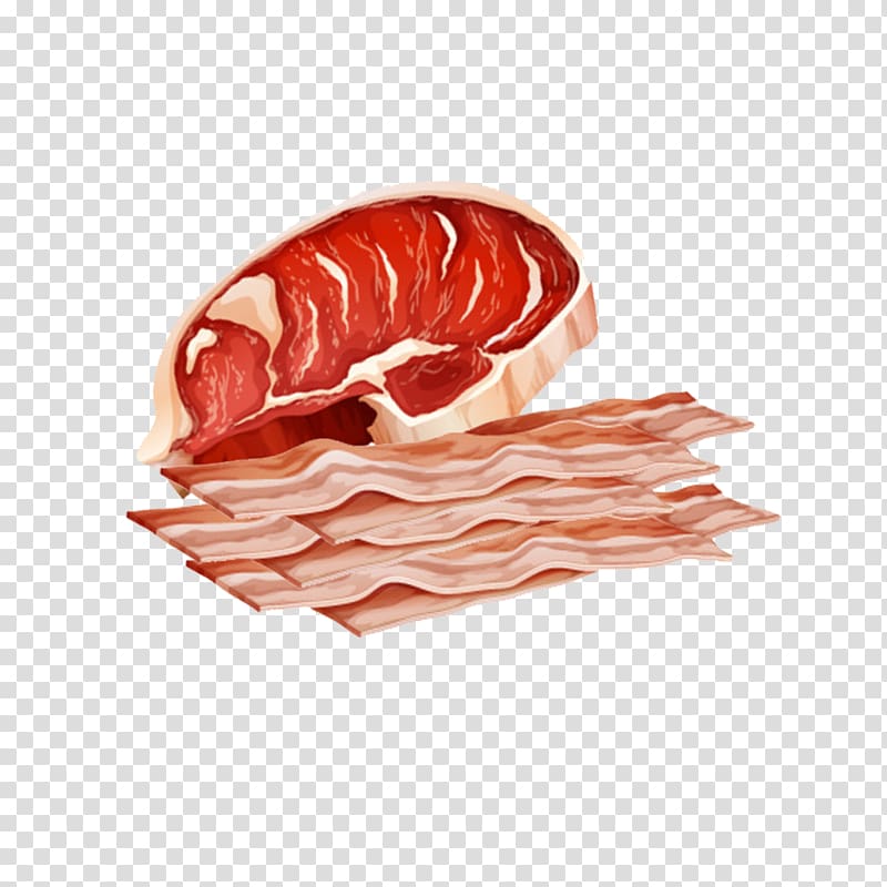 Bacon Prosciutto Domestic pig Tocino Pork, Bacon Pork transparent background PNG clipart