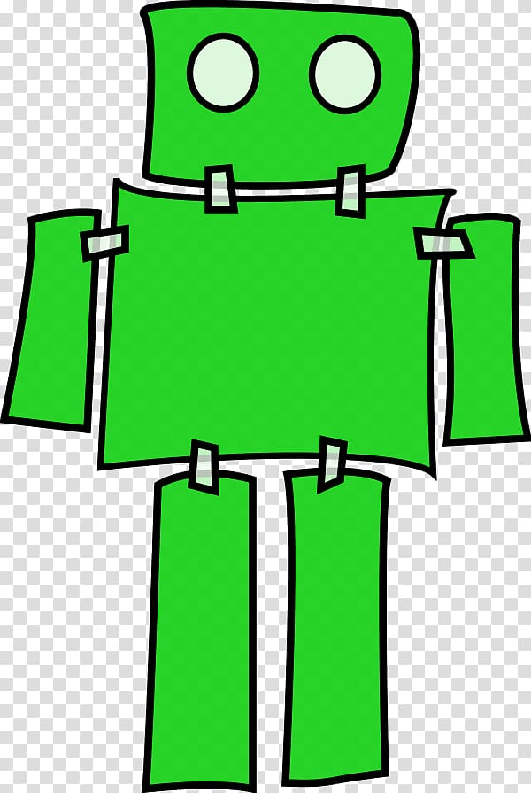 Robot Cartoon , Green Thumb Cartoon transparent background PNG clipart