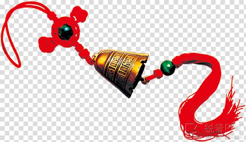 Chinesischer Knoten , Red bell transparent background PNG clipart