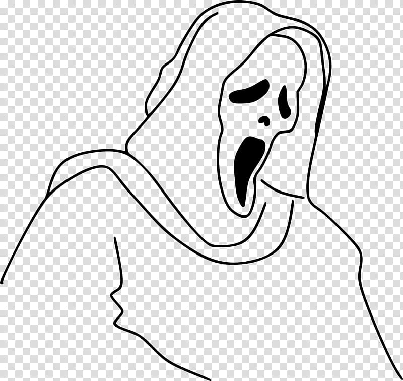 Ghostface Line art , ghosts transparent background PNG clipart