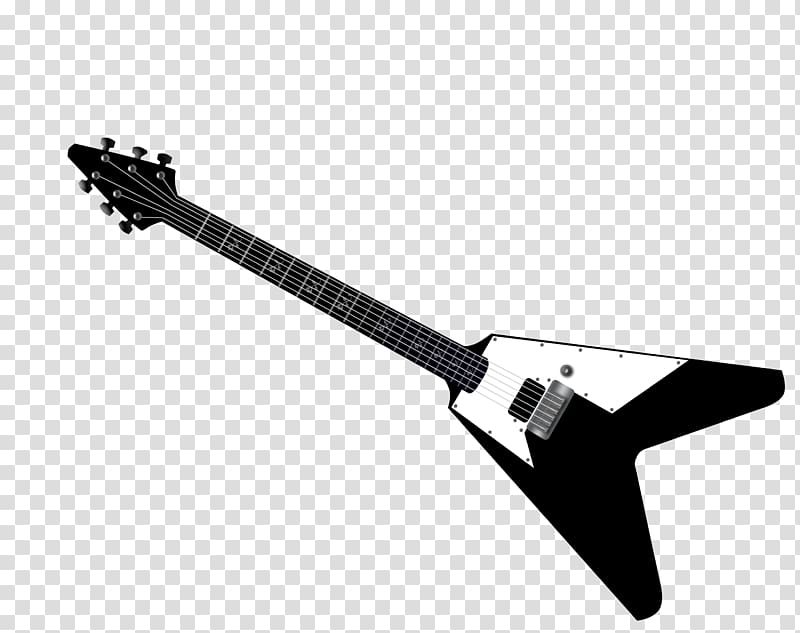 Electric guitar Bass guitar Musical instrument, Bass instruments black and white transparent background PNG clipart
