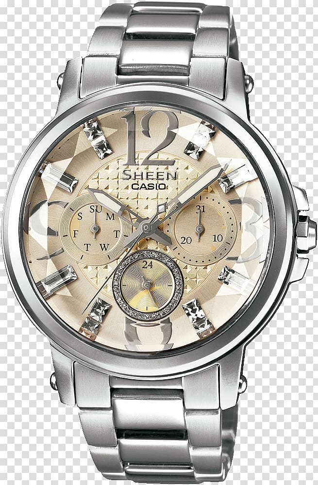 Casio Edifice Watch Swarovski AG S.H.E, watch transparent background PNG clipart