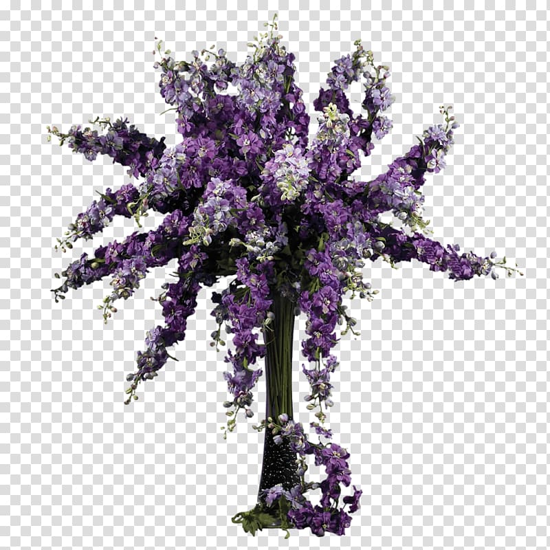 Cut flowers Flower bouquet Purple Larkspur Artificial flower, purple transparent background PNG clipart