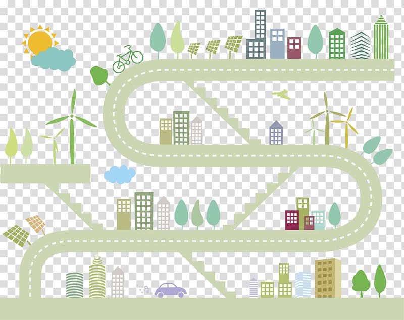 Renewable energy Illustration, Traffic route map transparent background PNG clipart