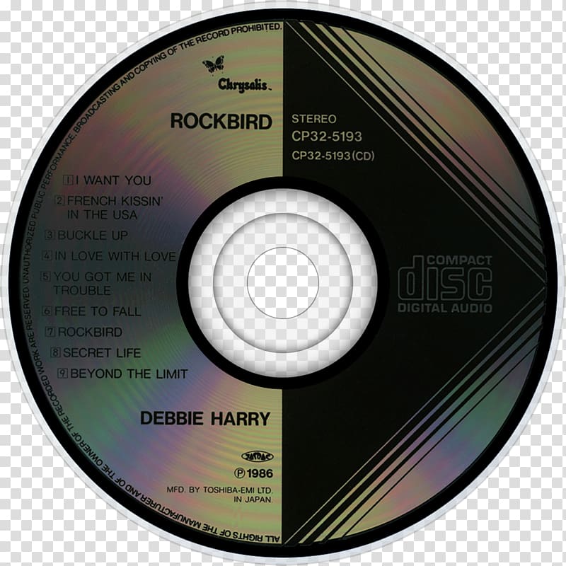Compact disc Rockbird Def, Dumb & Blonde In Love With Love Music, Debbie Harry transparent background PNG clipart