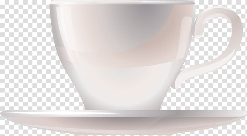 Espresso Cappuccino Coffee cup Cafe Glass, hand-painted white tea cup transparent background PNG clipart