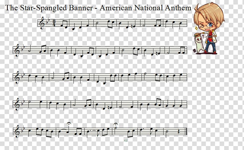 The Star-Spangled Banner Sheet Music Song Violin Anthem, proposal transparent background PNG clipart