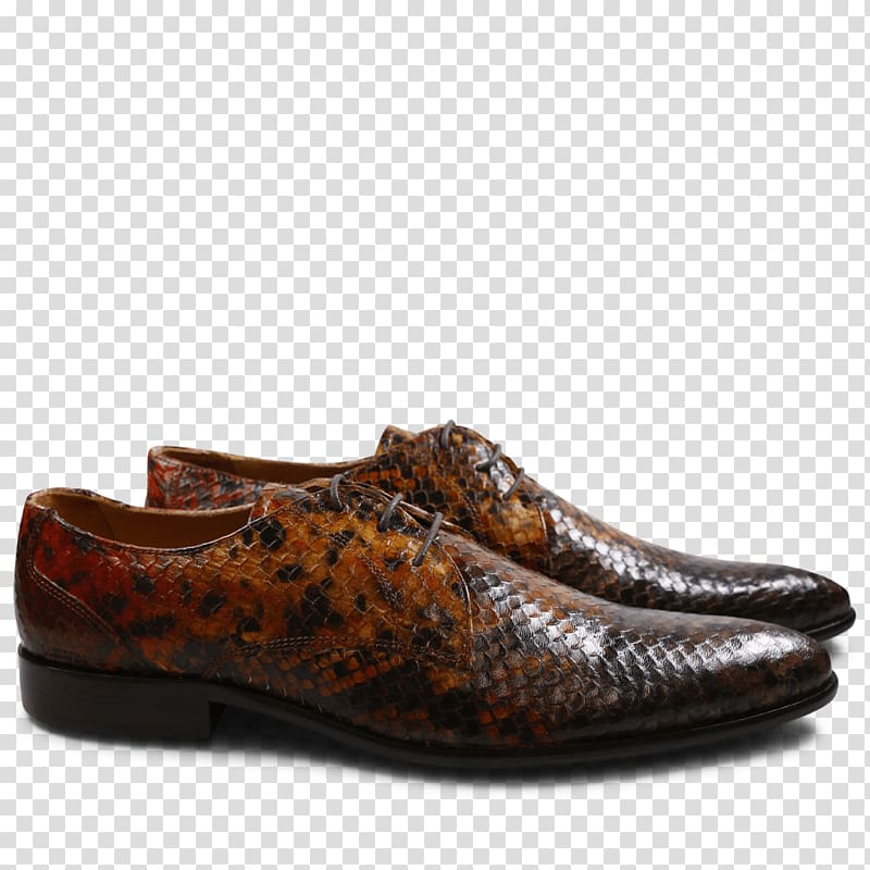 Slip-on shoe Brown Derby shoe Leather, snake transparent background PNG clipart