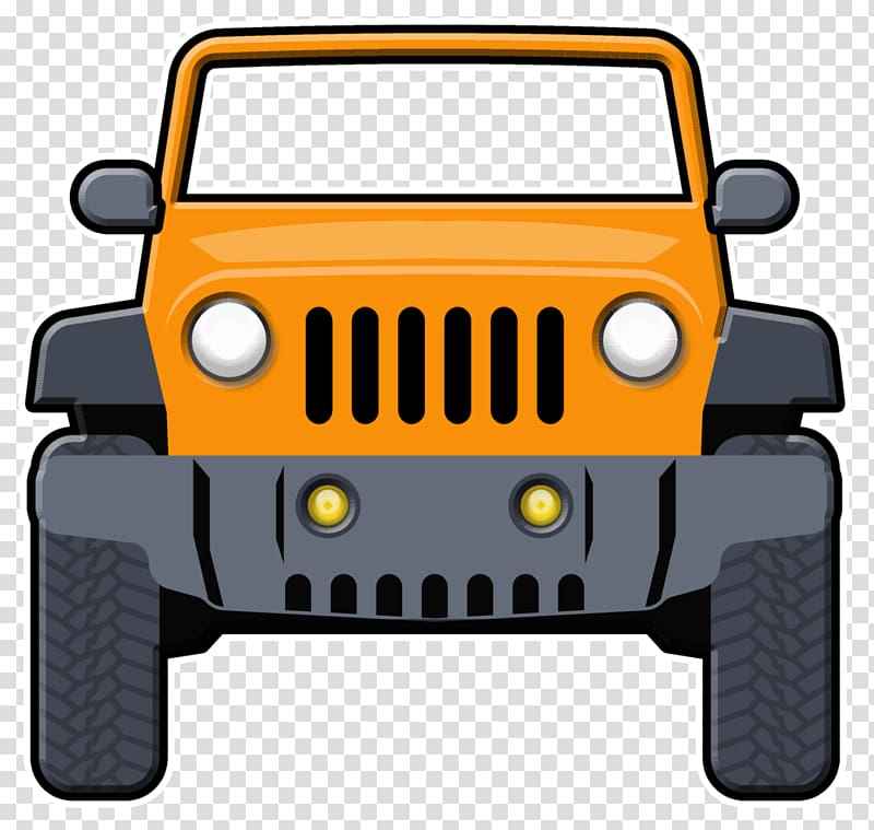 yellow and black vehicle art, Jeep Wrangler Car : Transportation Chrysler, jeep transparent background PNG clipart