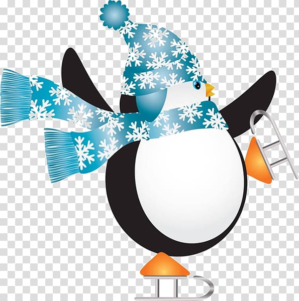 Penguin Ice skating Ice skate Ice rink , Cartoon penguin skiing transparent background PNG clipart