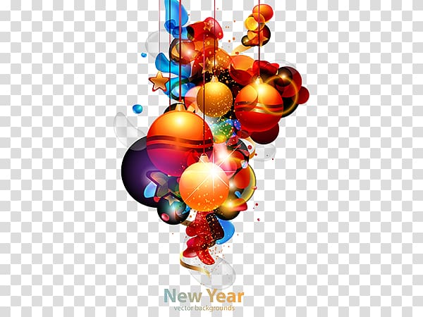 Christmas New Year\'s Day, Colorful Christmas Charm transparent background PNG clipart
