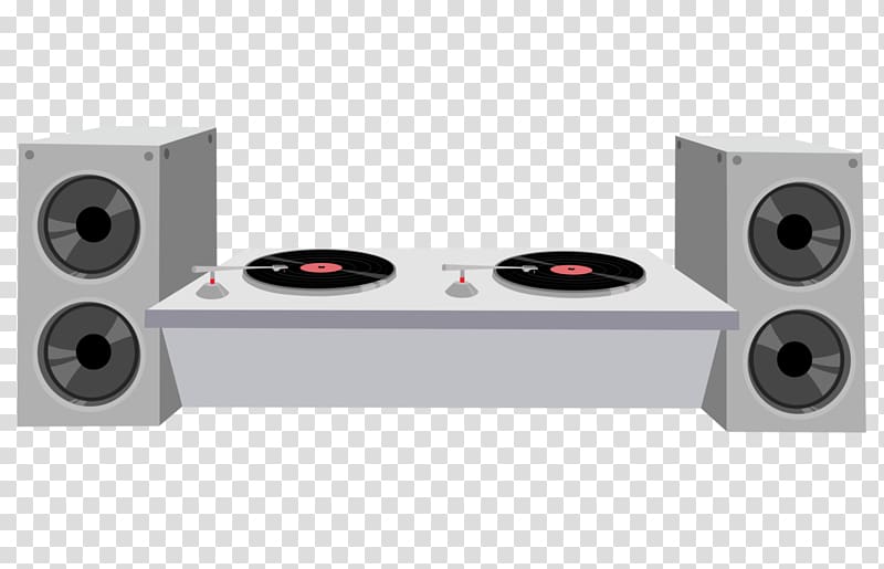 gray and black JD controller , Disc jockey DJ mixer The DJ Booth Drawing, dj transparent background PNG clipart