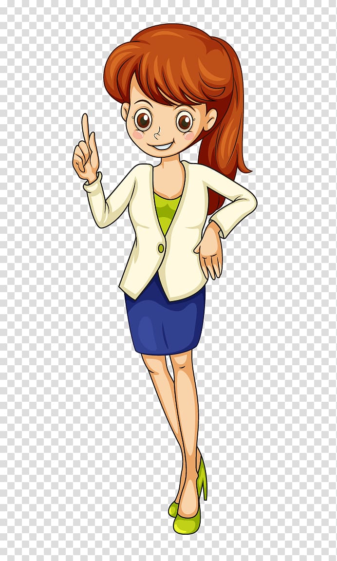 Drawing Teacher Female Illustration, Cute Girl transparent background PNG clipart