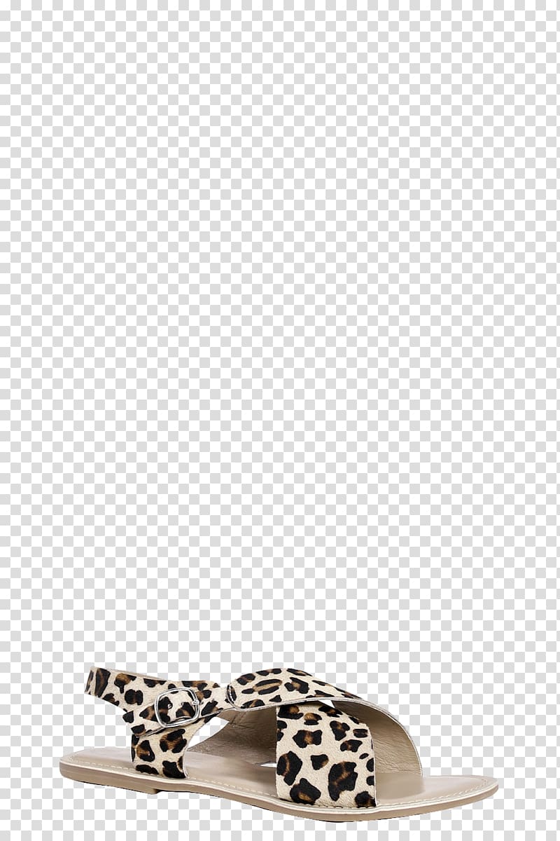 Sandal Peep-toe shoe Flip-flops Footwear, leopard print transparent background PNG clipart