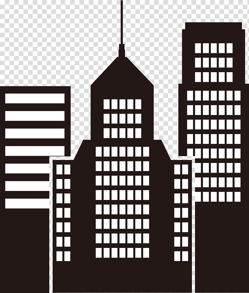 Building Illustration, Ink City Silhouette transparent background PNG clipart