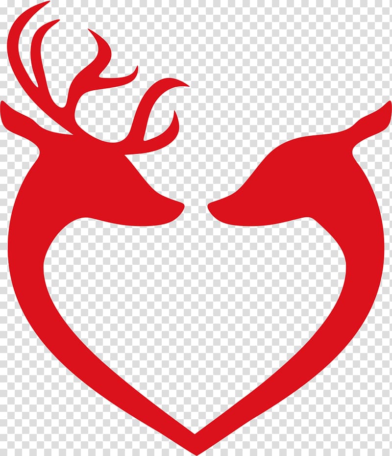 Reindeer Valentine\'s Day , love wood transparent background PNG clipart