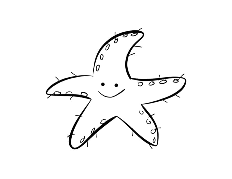 Starfish Drawing Coloring book Child , Starfish Drawing transparent background PNG clipart