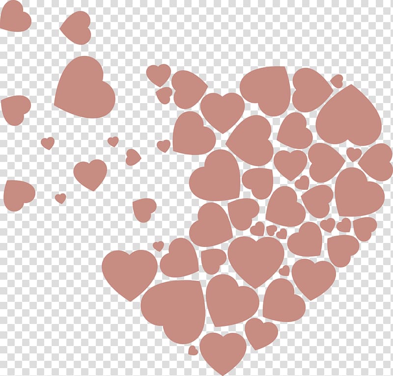 Wall decal Sticker Heart, floating petals transparent background PNG clipart