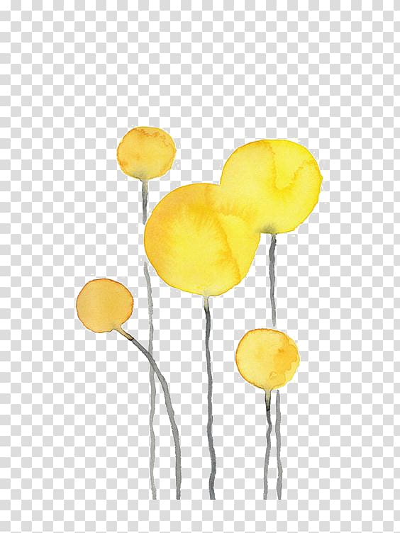yellow petaled flower, Watercolor: Flowers Watercolor painting Drawing, Watercolor flowers transparent background PNG clipart