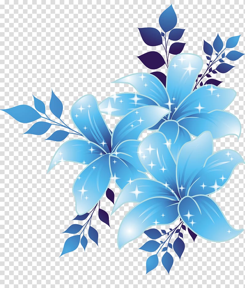 blue lily flower illustration, Blue flower Blue flower , blue flower transparent background PNG clipart