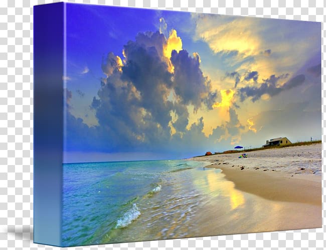 Destin Watercolor painting Pensacola Beach Seascape, painting transparent background PNG clipart