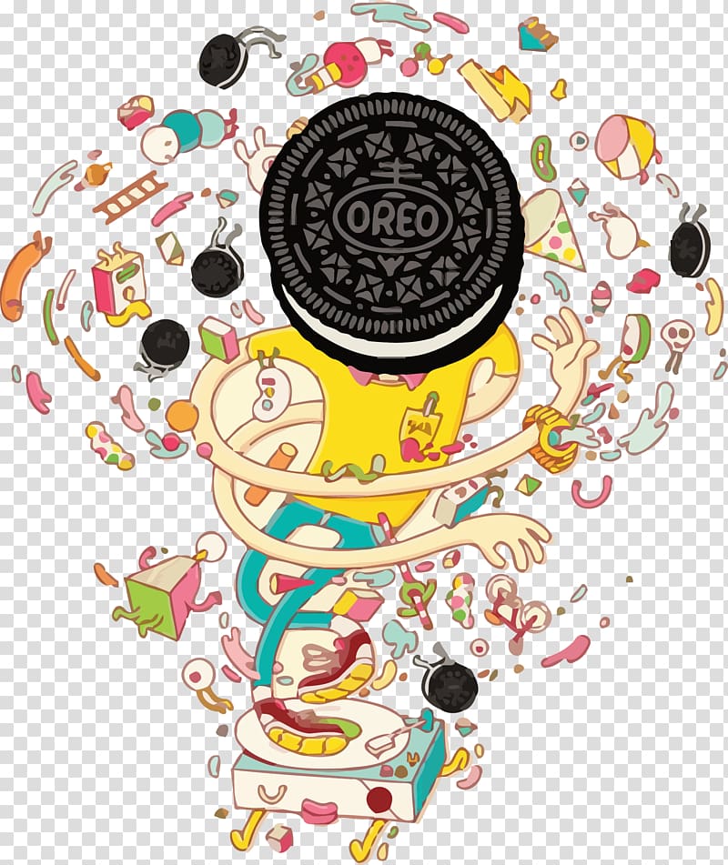 Advertising agency Illustrator Oreo Illustration, Advertising Cookies transparent background PNG clipart