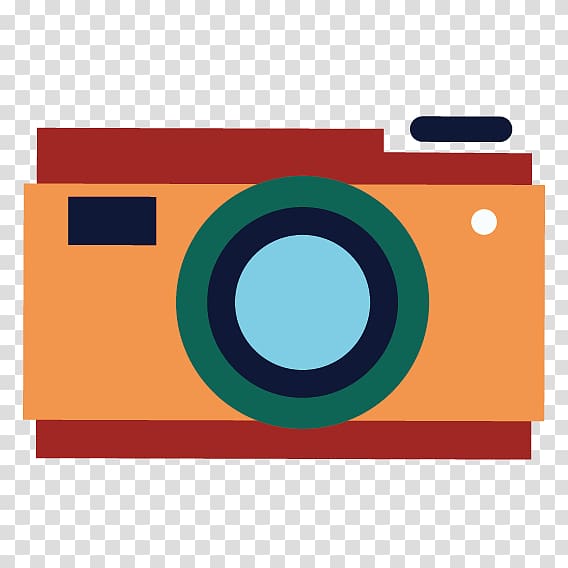 Graphic design Camera, Green and yellow cartoon camera transparent background PNG clipart