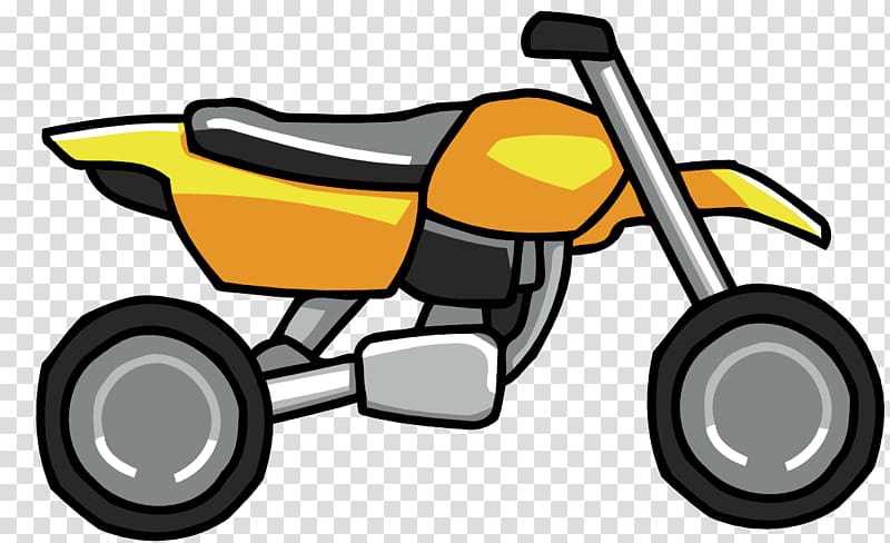 Scribblenauts Unlimited Cartoon Motorcycle Bicycle, dirt transparent background PNG clipart