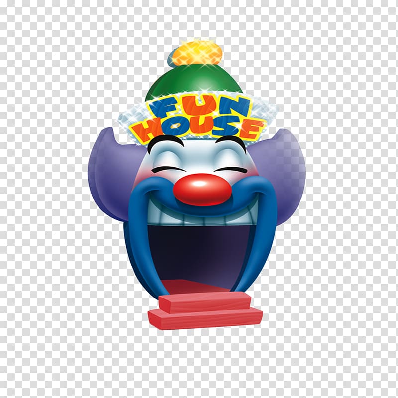 Clown Cartoon Roller coaster, Blue cartoon clown transparent background PNG clipart