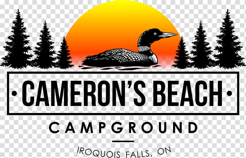 Cameron\'s Beach Campground Campsite Logo Business Brand, night camping background transparent background PNG clipart