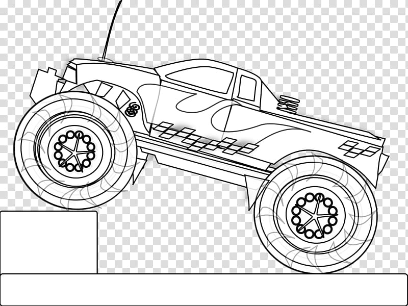 Car Monster truck Pickup truck Coloring book, car printing transparent background PNG clipart
