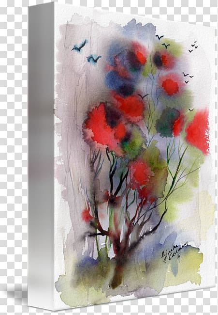 Floral design Watercolor painting Acrylic paint Still life Art, Poinciana tree transparent background PNG clipart