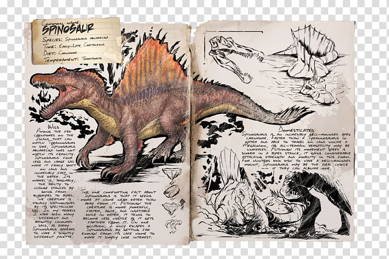 ARK: Survival Evolved Spinosaurus Allosaurus Dinosaur Triceratops, dinosaur transparent background PNG clipart