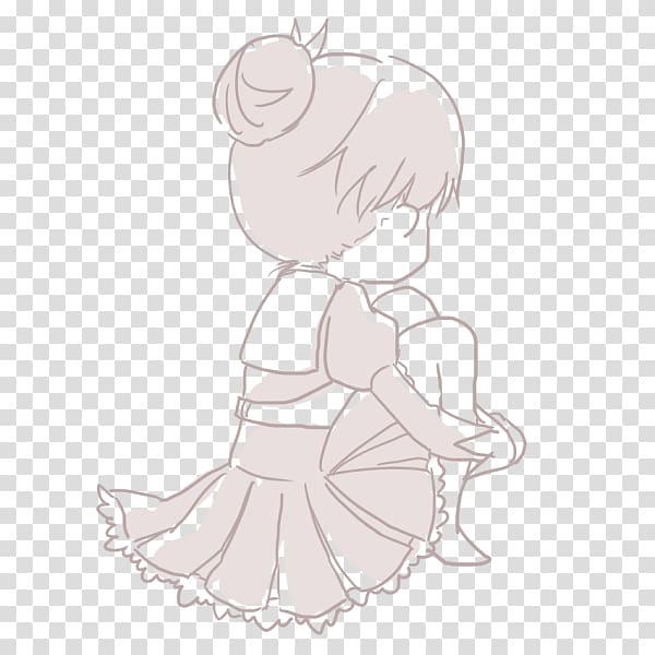 Dress Finger Line art Sketch, dress transparent background PNG clipart