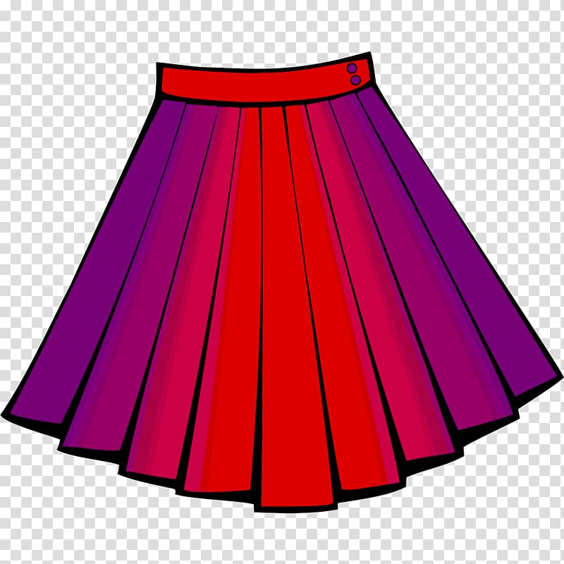 Red and purple pleated skirt illustration, Poodle skirt Clothing ...