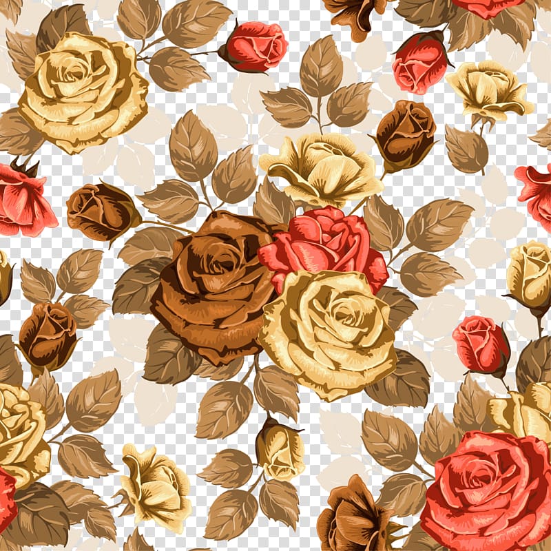 Rose Flower Pattern, Autumn Rose transparent background PNG clipart