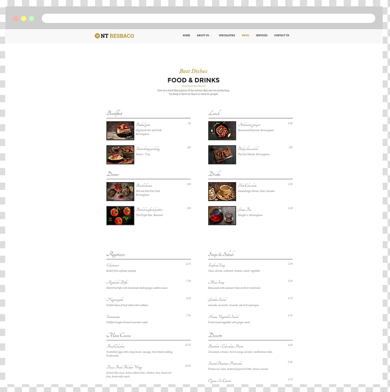 Web page Brand, Restaurant Menu Appetizers transparent background PNG clipart