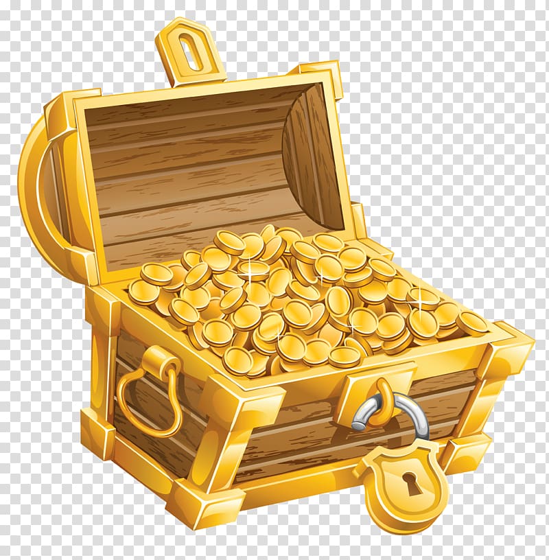 Treasure Chest PNG Transparent, Ancient Treasure Chest Full Of Golden Coins  Top View, Gold, Chest, Treasure PNG Image For Free Download