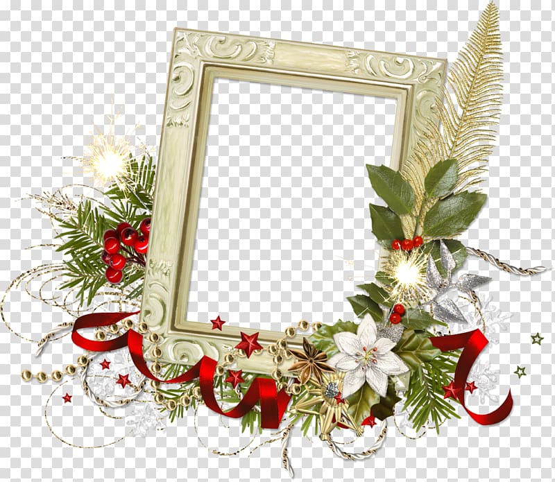 Frames Christmas montage, brown frame transparent background PNG clipart