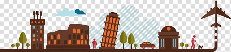 Creative City Leaning Tower transparent background PNG clipart