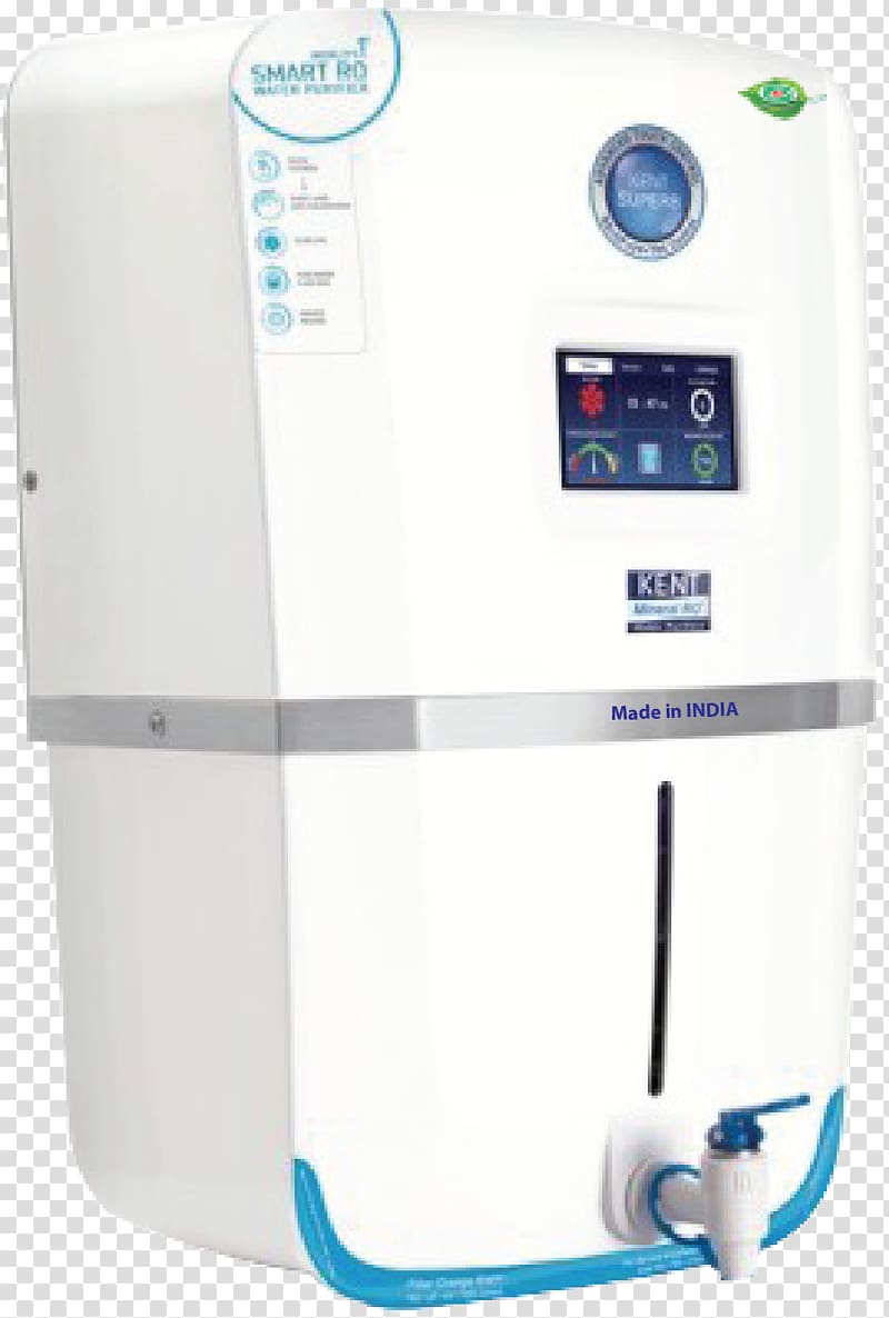 Water Filter Reverse osmosis India Water purification Kent RO Systems, India transparent background PNG clipart