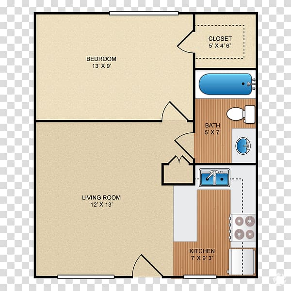 The Bluffs at Carlsbad Apartments Floor plan Celebrity Location, single bedroom transparent background PNG clipart