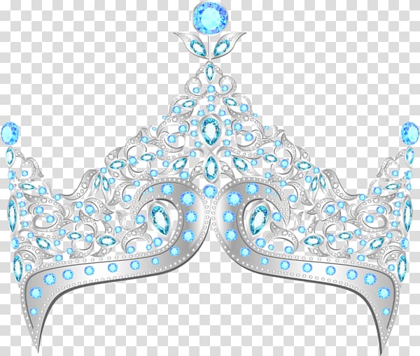 Elsa Crown Diamond Tiara , Luxury blue gem hollow crown transparent background PNG clipart